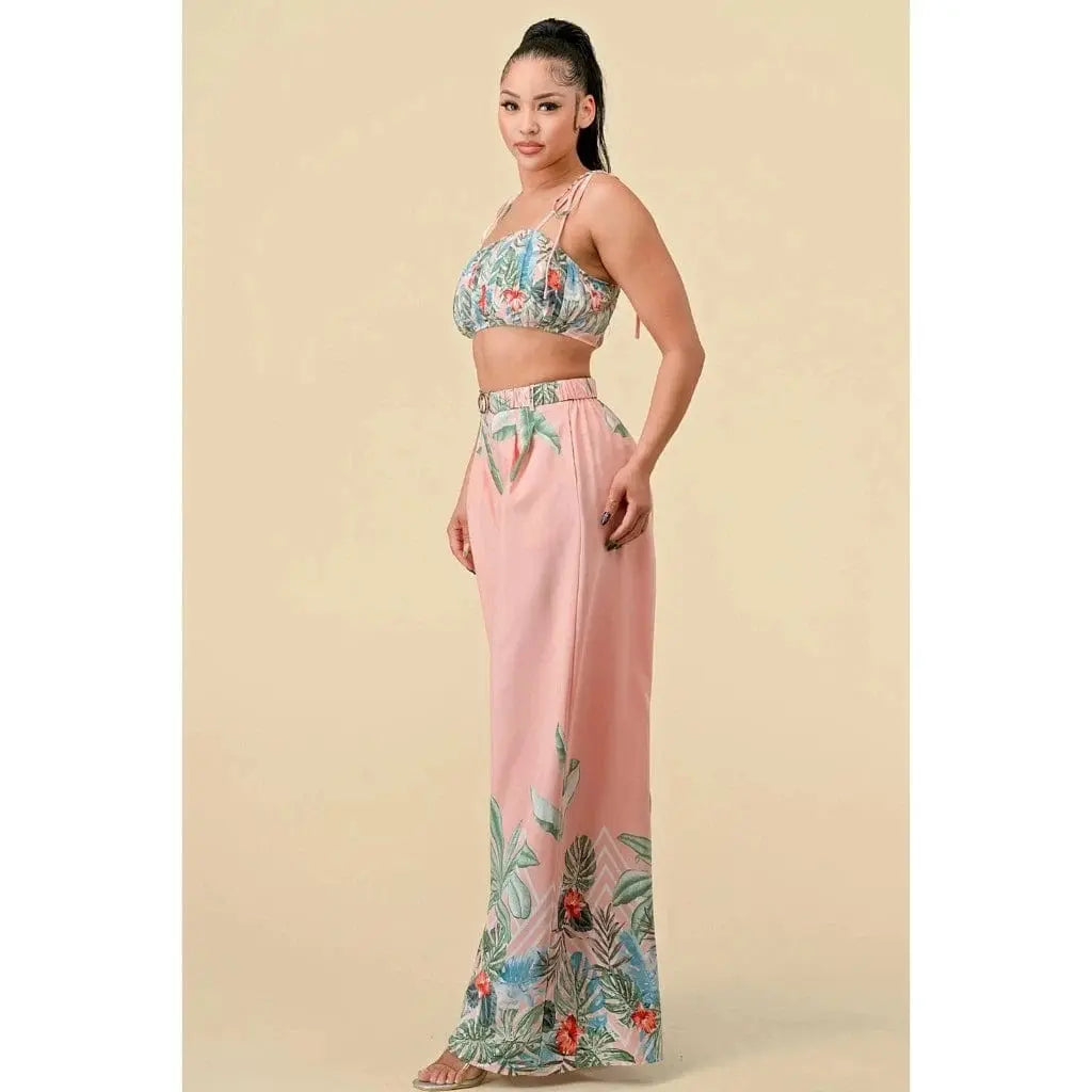 Pink pant set outfit view - Epicplacess