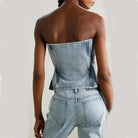 Light blue denim set detail - Epicplacess