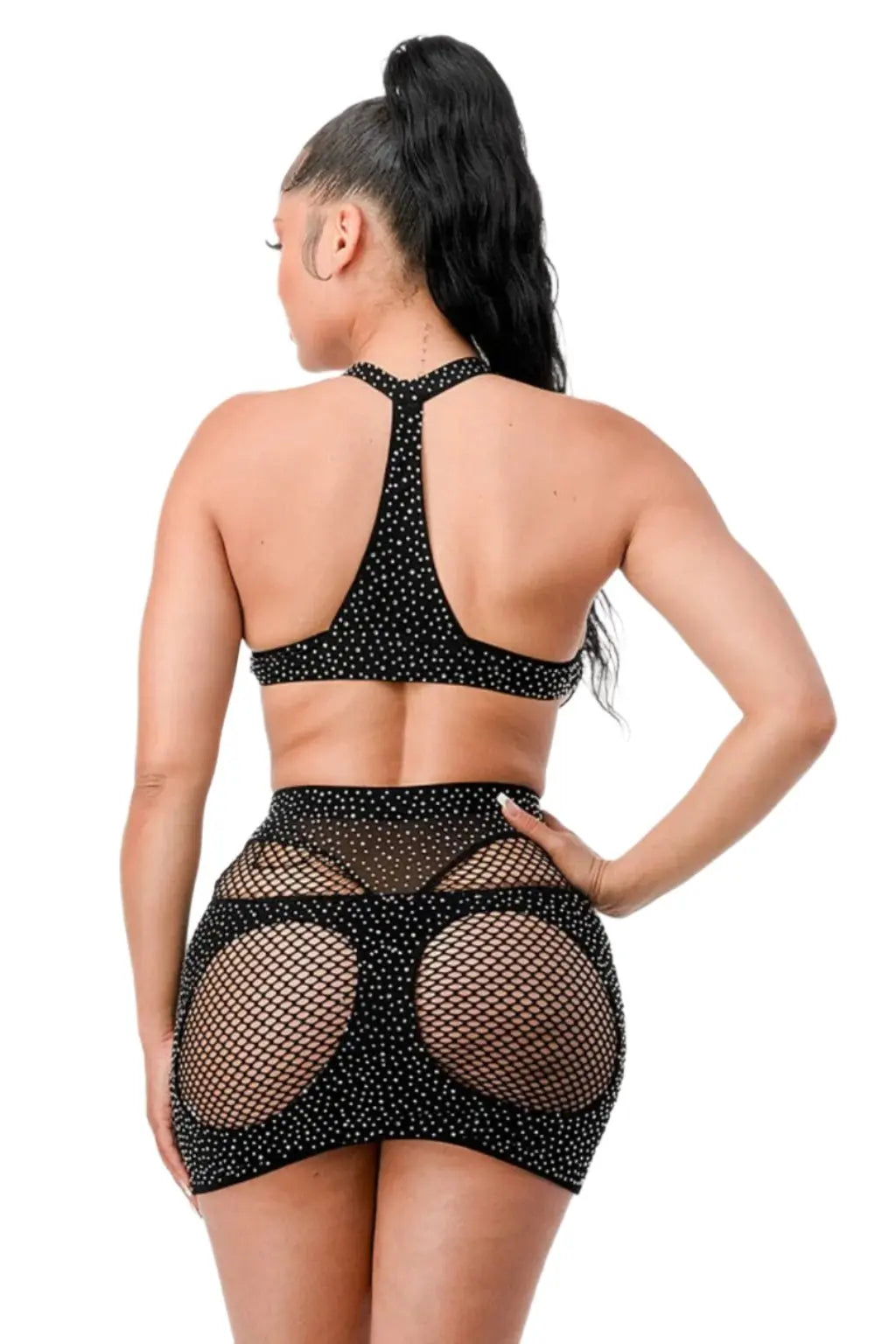 Rhinestone skirt set detail - Epicplacess