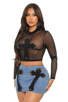 Blue denim mini skirt set - Epicplacess