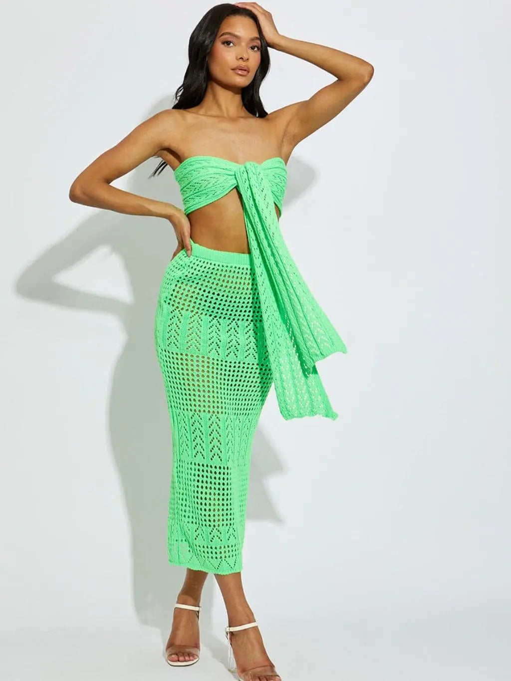 Wynona green maxi skirt set - Epicplacess