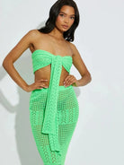 Green maxi skirt detail - Epicplacess
