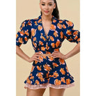 Floral shorts set close detail - Epicplacess