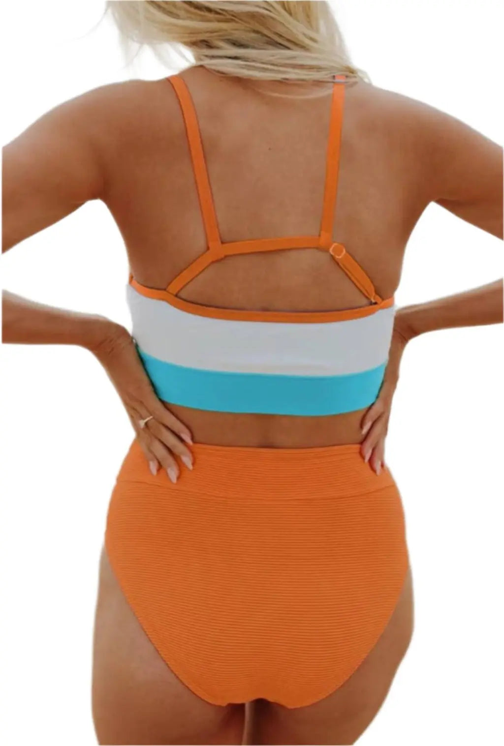 Orange swimsuit back view - Epicplacess