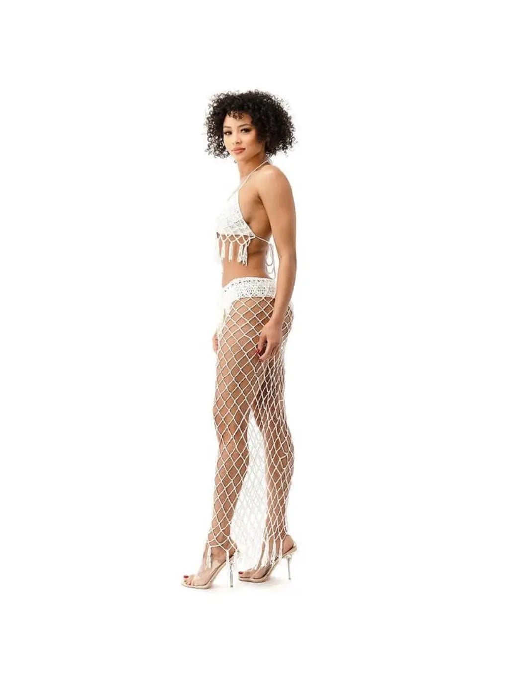 Crochet cover-up dress side view - Epicplacess