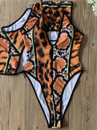 Wildlife print swimsuit side view - Epicplacess