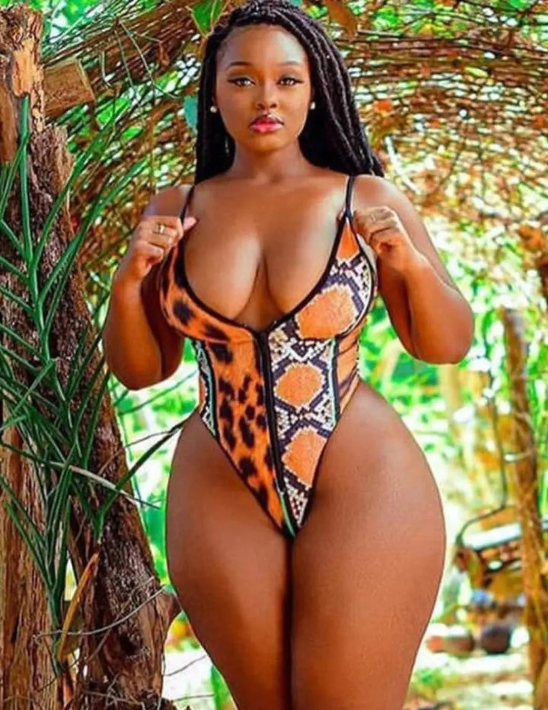 Wildlife print two-piece swimsuit - Epicplacess