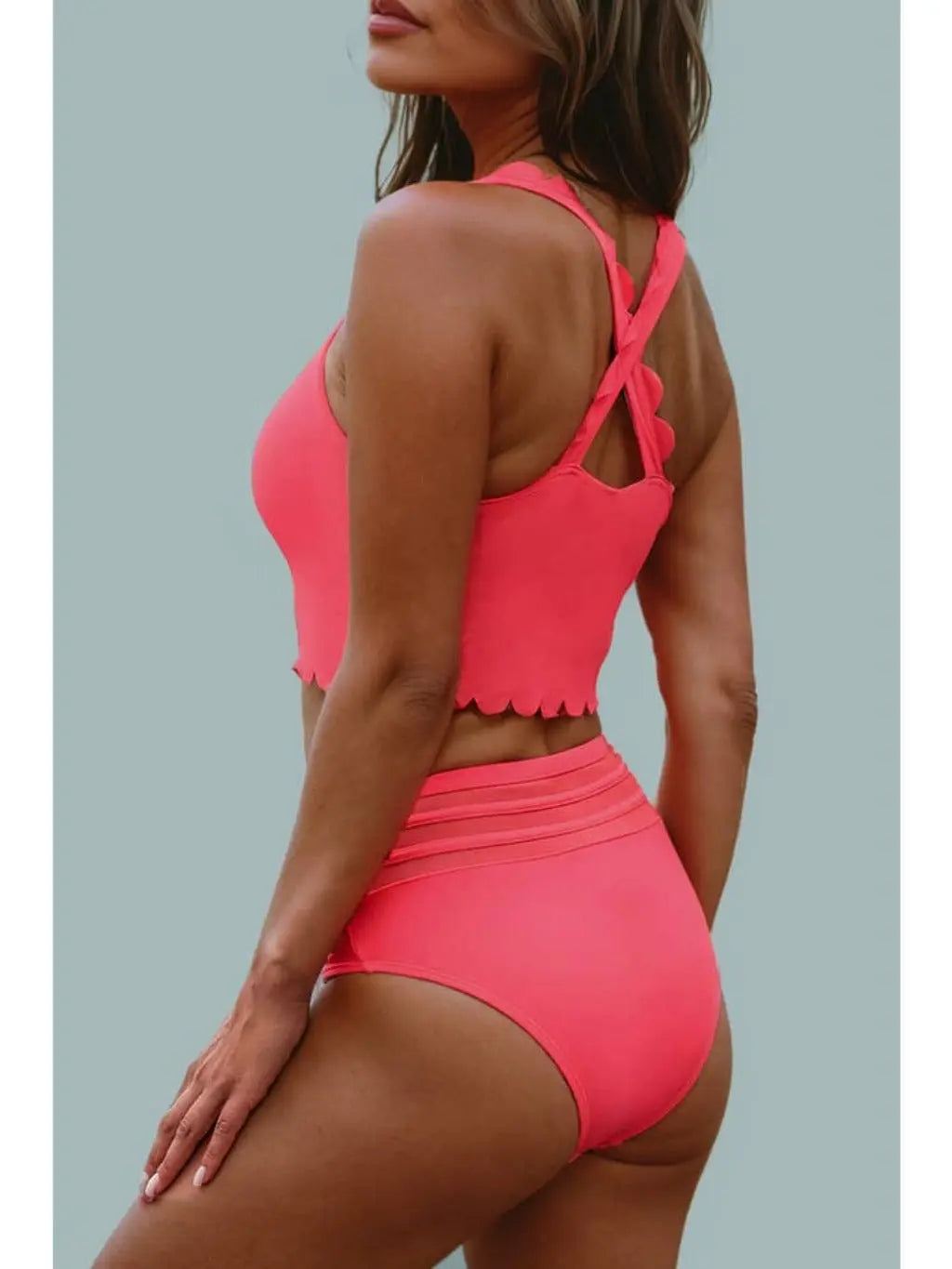 High-waist bikini set side view - Epicplacess