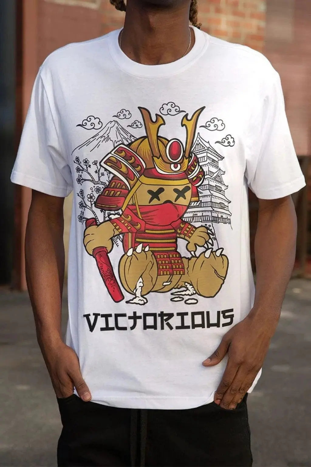 Samurai Bear graphic shirt style view - Epicplacess