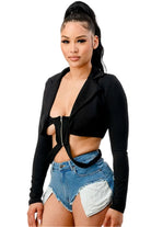 Asymmetric crop top front view - Epicplacess