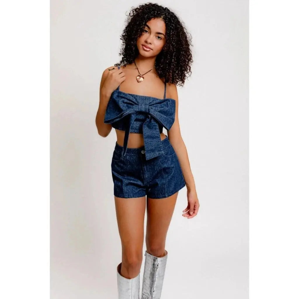 Denim crop top detail - Epicplacess