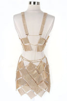 Silver skirt set side view - Epicplacess
