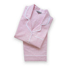 Women's pink marigold floral print cotton pajama set – view 2