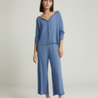 Women's mocha brown modal lounge pajama set