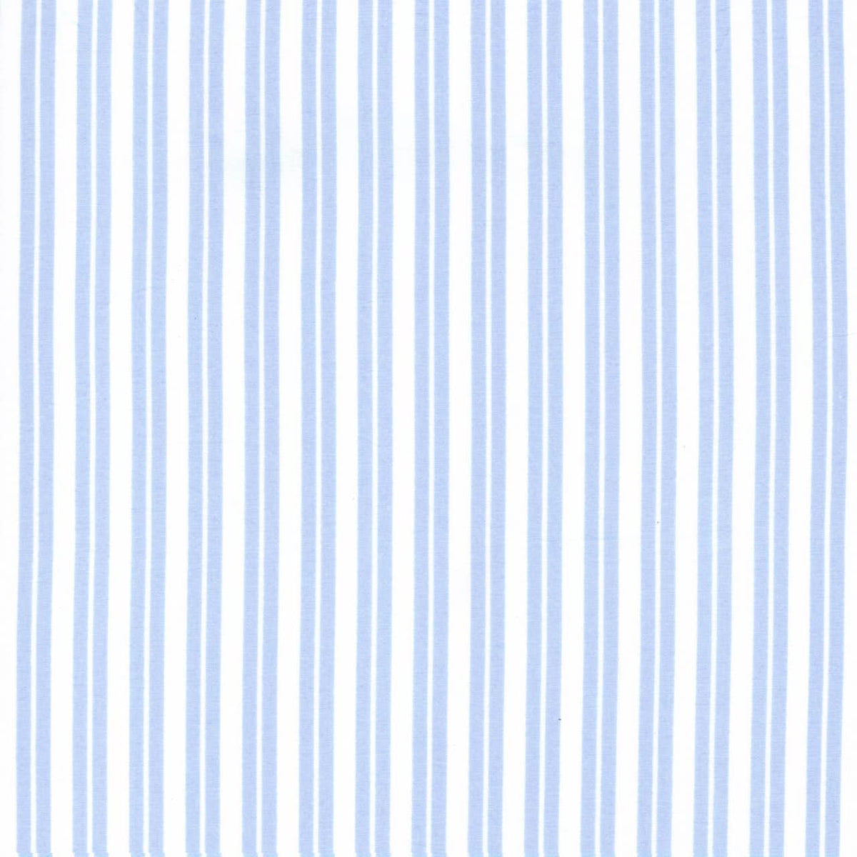 Women's blue stripe cotton poplin button-up pajama set – view 4