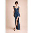 Women's black body-hugging stretch maxi dress – view 3