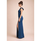 Women's black body-hugging stretch maxi dress – view 4