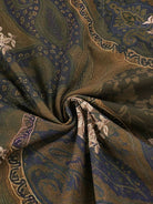 Women's Brown Floral Patterned Flowing Midi Skirt - view 4