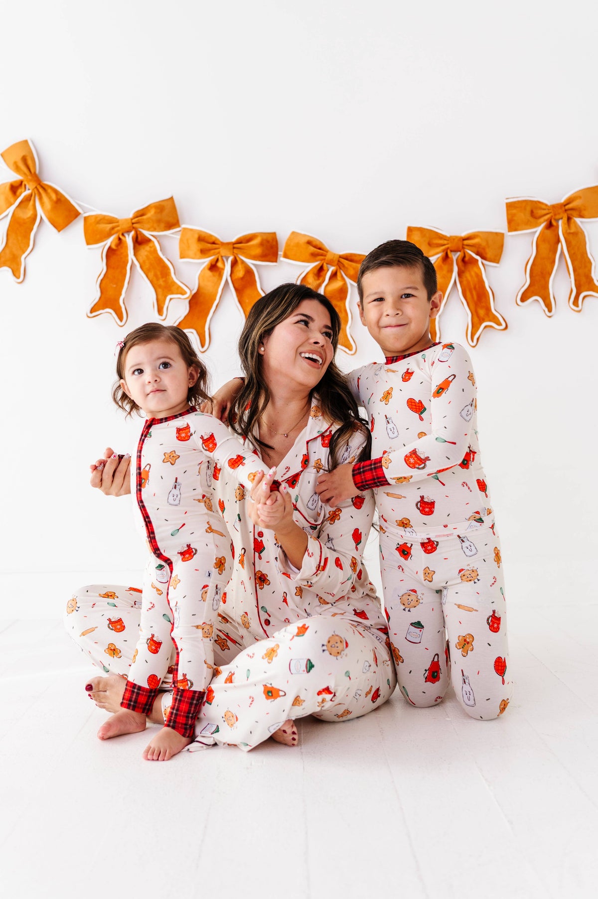Women's cookie print bamboo button-down lounge pajama set