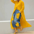 Women's orange floral print wide-leg denim pants – detail view
