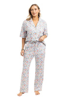 Women's light blue posh pets print matching pajama set