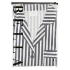 Women's striped satin full-length pajama set – view 2