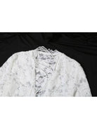 Women's White Lace Cross-Tie Long Sleeve Maxi Dress - view 4